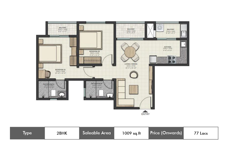 2 BHK-1009