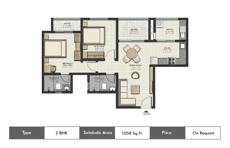 2 BHK-1058